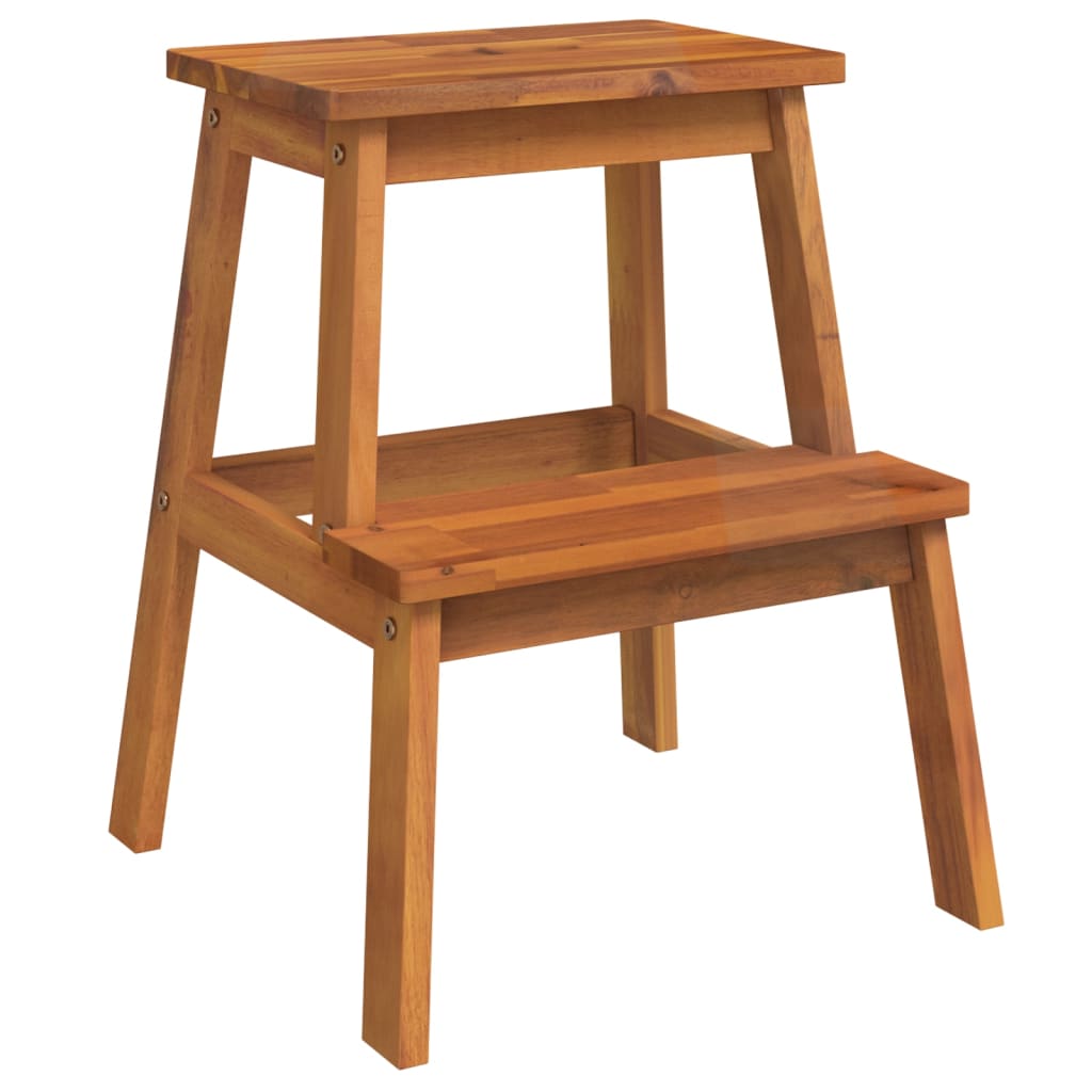 2 Step Stool 40x38x50 cm Solid Wood Acacia - OLBRIT