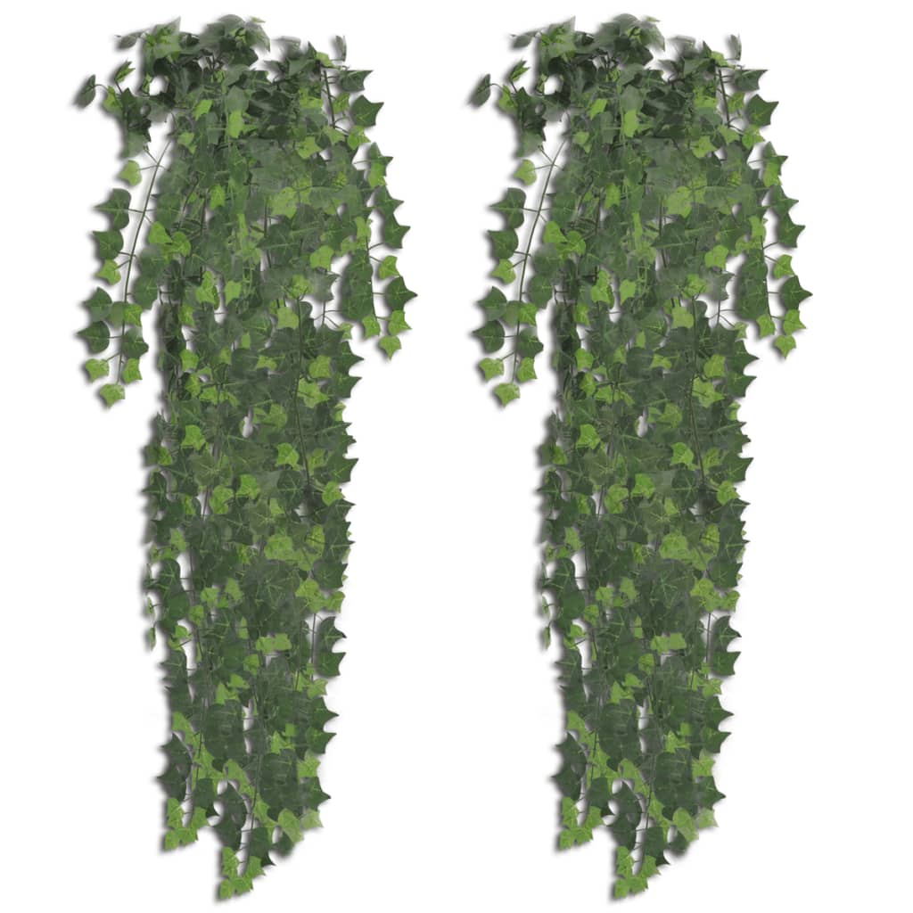 2 pcs Artificial Ivy Bush 90 cm Green - OLBRIT