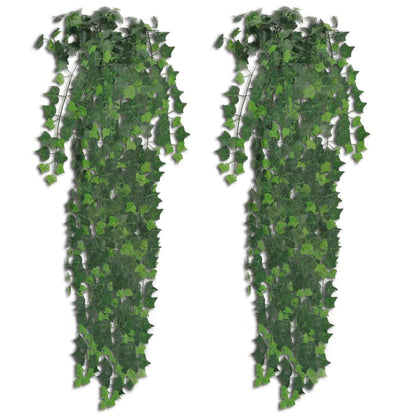 2 pcs Artificial Ivy Bush 90 cm Green - OLBRIT