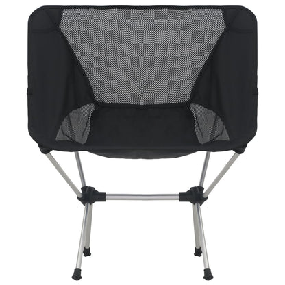 2x Folding Camping Chairs with Carry Bag 54x50x65 cm Aluminium - OLBRIT