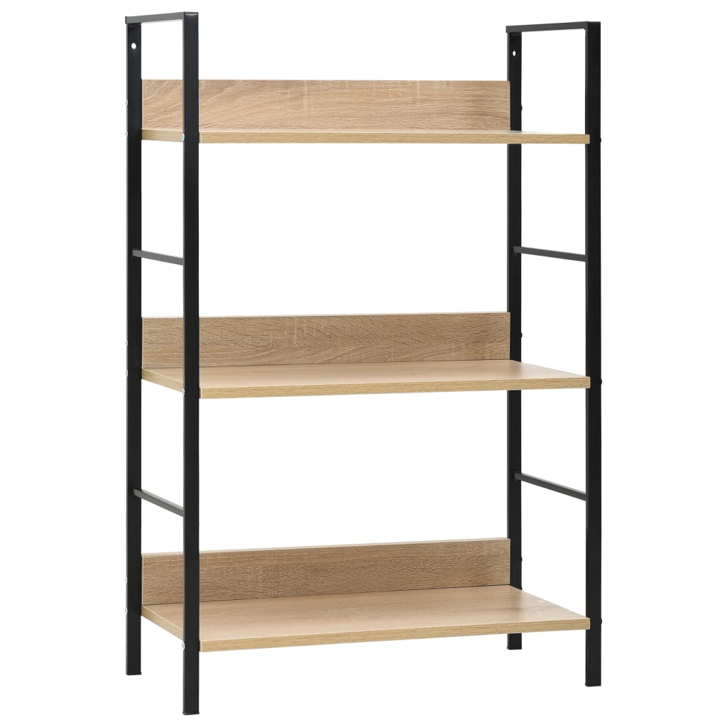 3-Layer Book Shelf Oak 60x27.6x90.5 cm Engineered Wood - OLBRIT