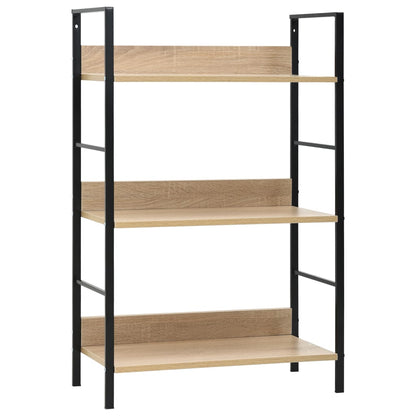 3-Layer Book Shelf Oak 60x27.6x90.5 cm Engineered Wood - OLBRIT