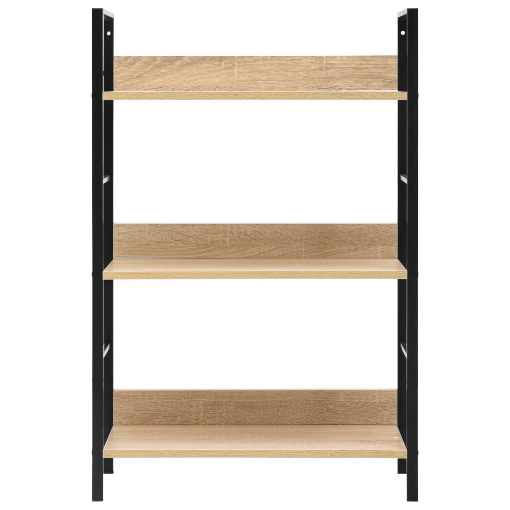 3-Layer Book Shelf Oak 60x27.6x90.5 cm Engineered Wood - OLBRIT