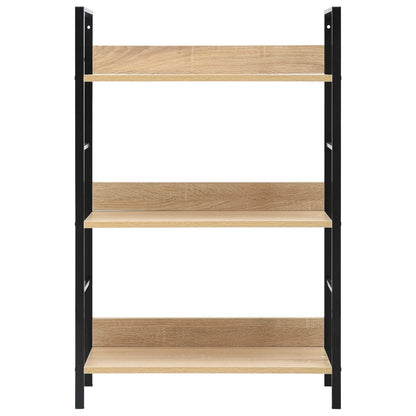 3-Layer Book Shelf Oak 60x27.6x90.5 cm Engineered Wood - OLBRIT