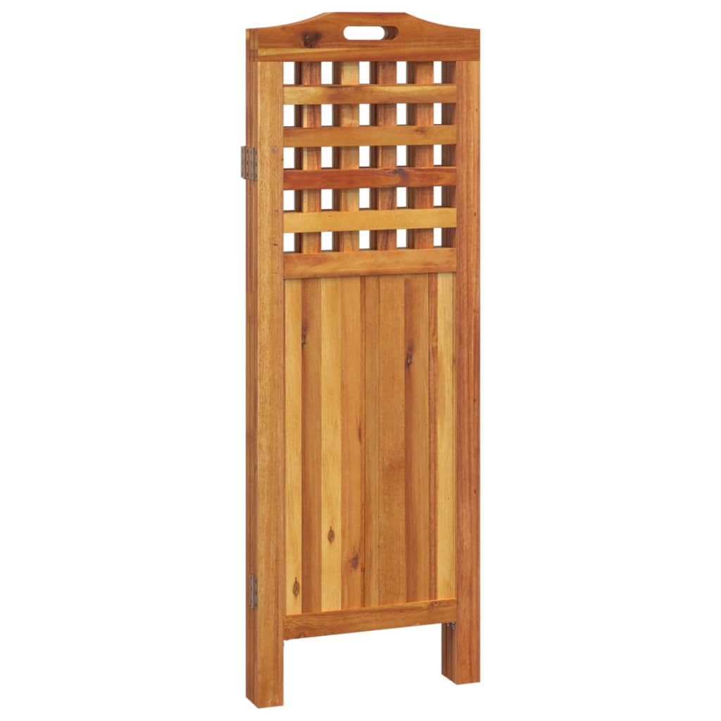 3-Panel Room Divider 121.5x2x115 cm Solid Wood Acacia - OLBRIT