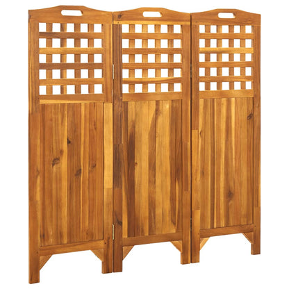 3-Panel Room Divider 121x2x120 cm Solid Acacia Wood - OLBRIT