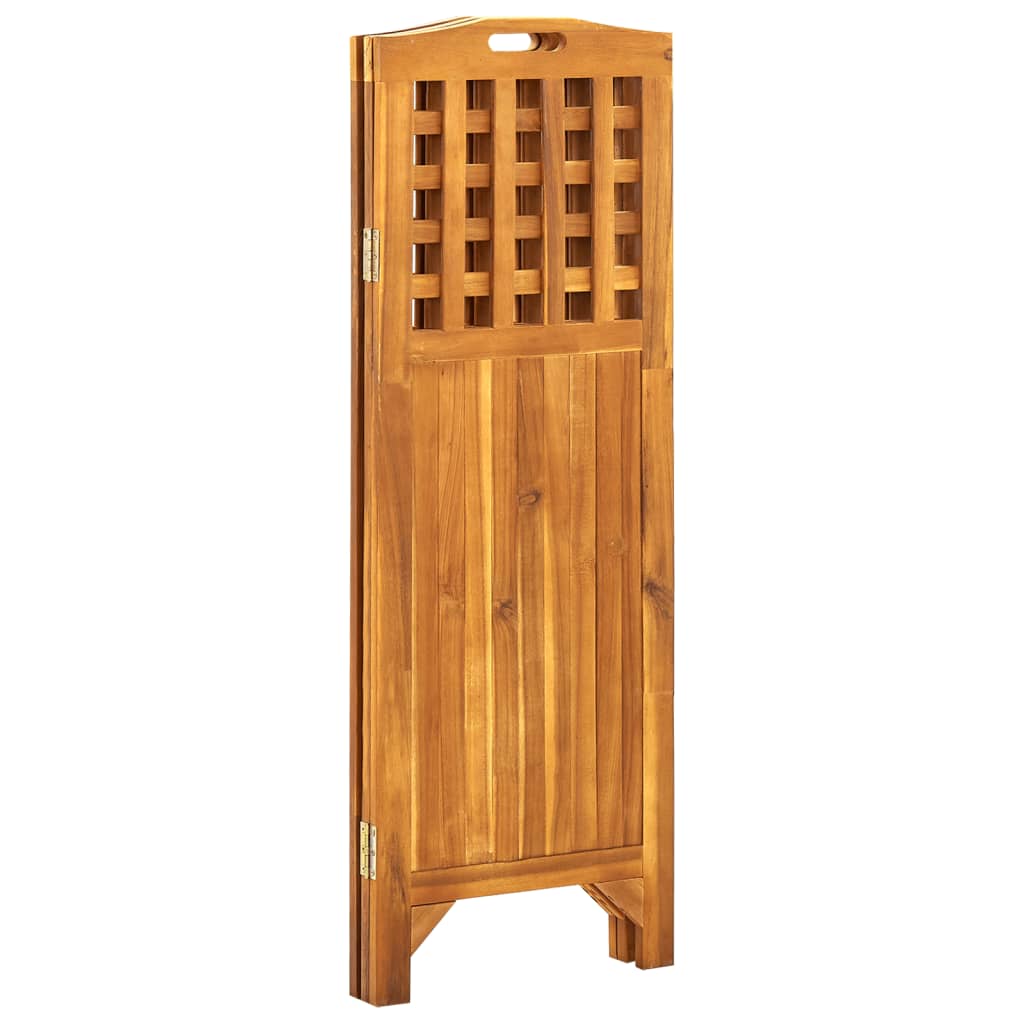 3-Panel Room Divider 121x2x120 cm Solid Acacia Wood - OLBRIT