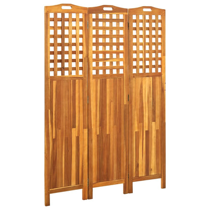 3-Panel Room Divider 121x2x170 cm Solid Acacia Wood - OLBRIT