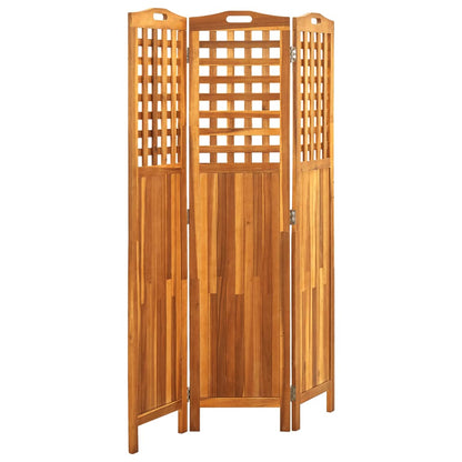 3-Panel Room Divider 121x2x170 cm Solid Acacia Wood - OLBRIT