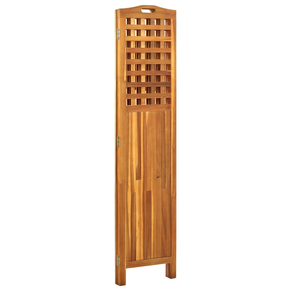 3-Panel Room Divider 121x2x170 cm Solid Acacia Wood - OLBRIT