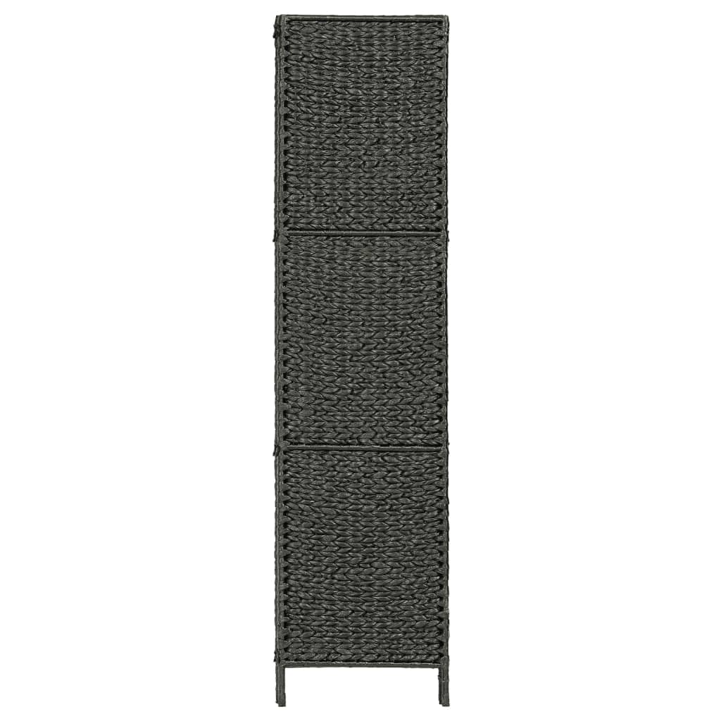 3-Panel Room Divider Black 116x160 cm Water Hyacinth - OLBRIT