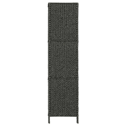 3-Panel Room Divider Black 116x160 cm Water Hyacinth - OLBRIT