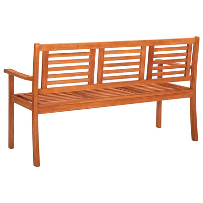 3-Seater Garden Bench 150 cm Solid Eucalyptus Wood - OLBRIT