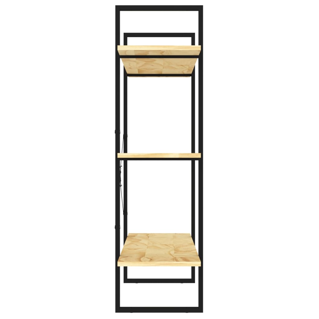 3-Tier Book Cabinet 100x30x105 cm Solid Pine Wood - OLBRIT