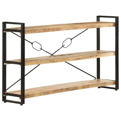 3-Tier Bookcase 140x30x80 cm Solid Mango Wood - OLBRIT