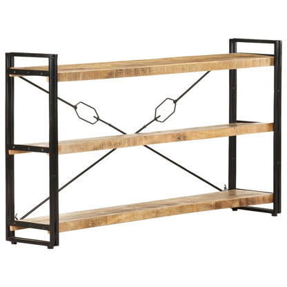 3-Tier Bookcase 140x30x80 cm Solid Mango Wood - OLBRIT