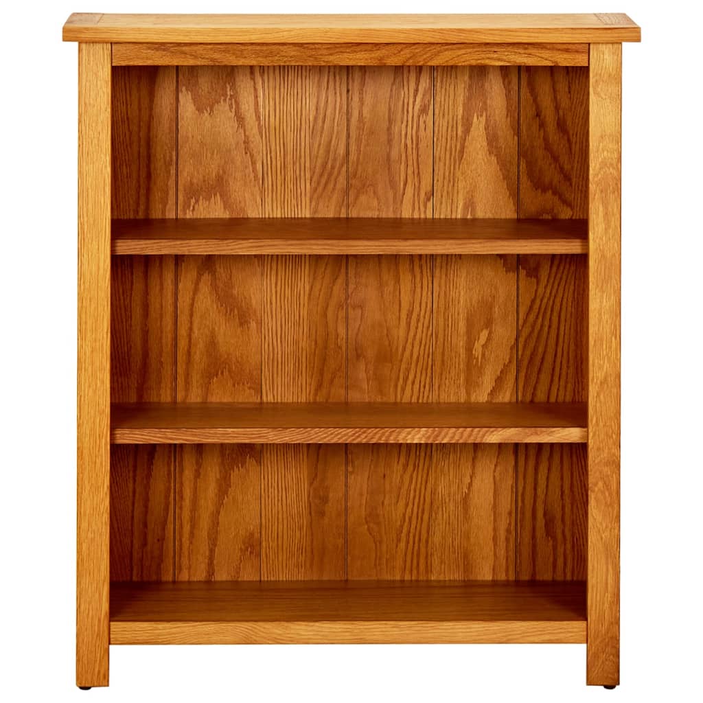 3-Tier Bookcase 70x22.5x82 cm Solid Oak Wood - OLBRIT