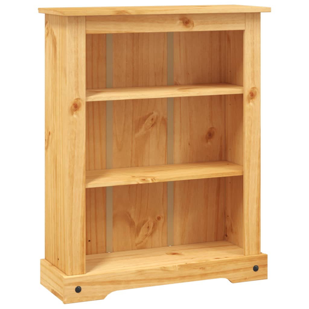 3-Tier Bookcase Mexican Pine Corona Range 81x29x100 cm - OLBRIT