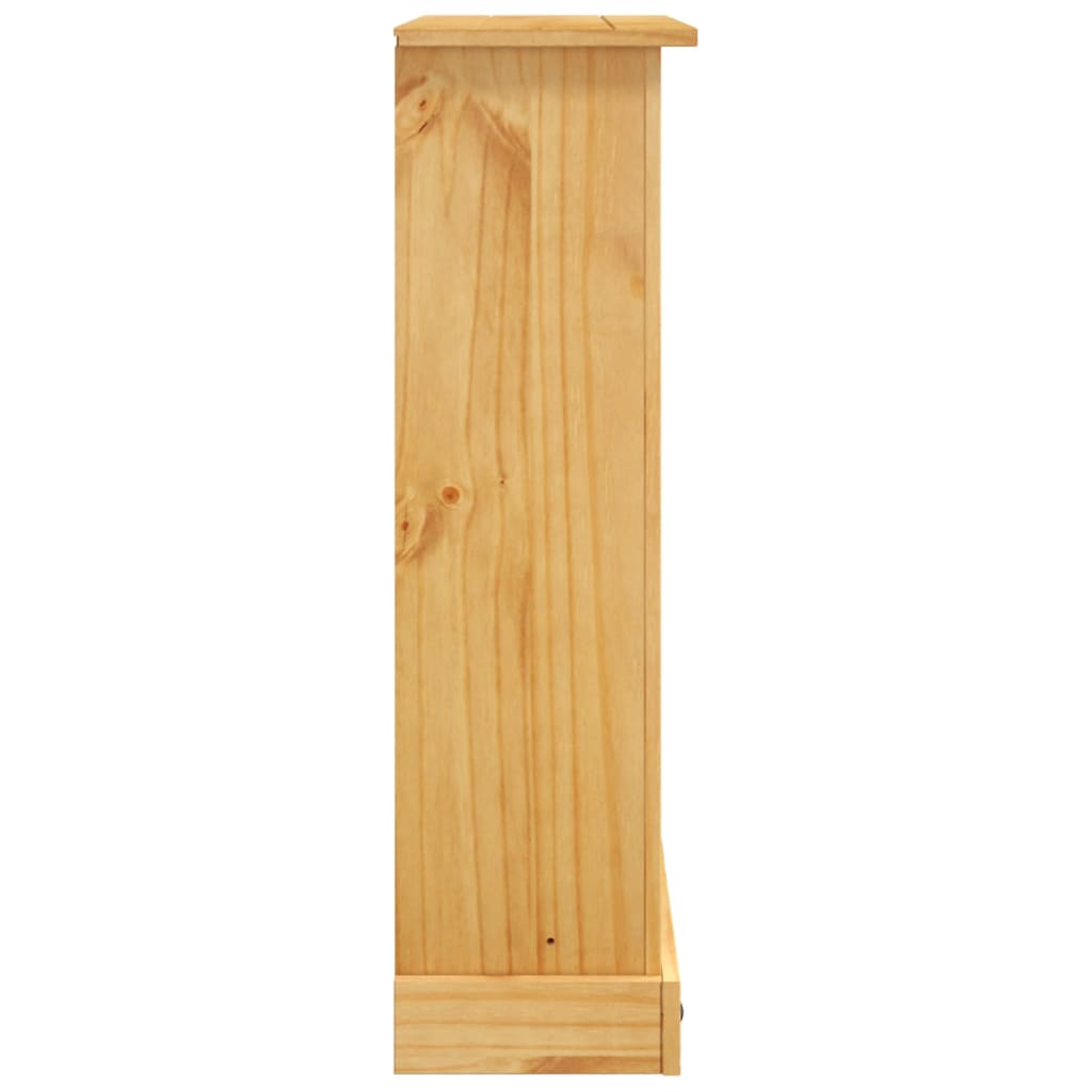 3-Tier Bookcase Mexican Pine Corona Range 81x29x100 cm - OLBRIT