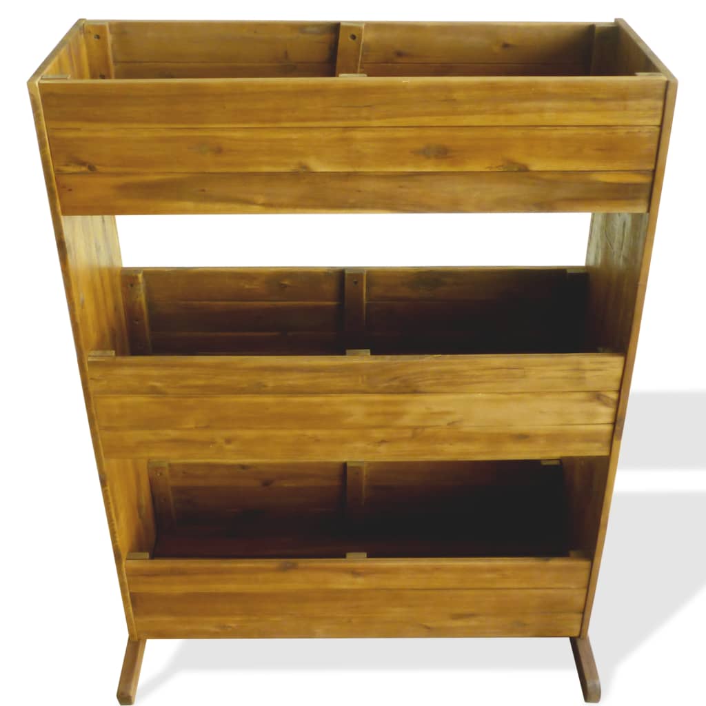 3-Tier Garden Raised Bed Solid Acacia Wood - OLBRIT