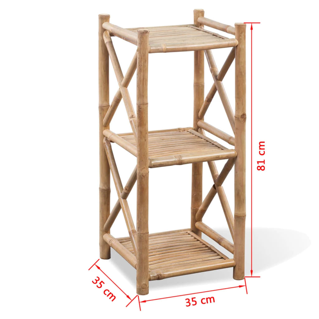 3-Tier Square Bamboo Shelf - OLBRIT