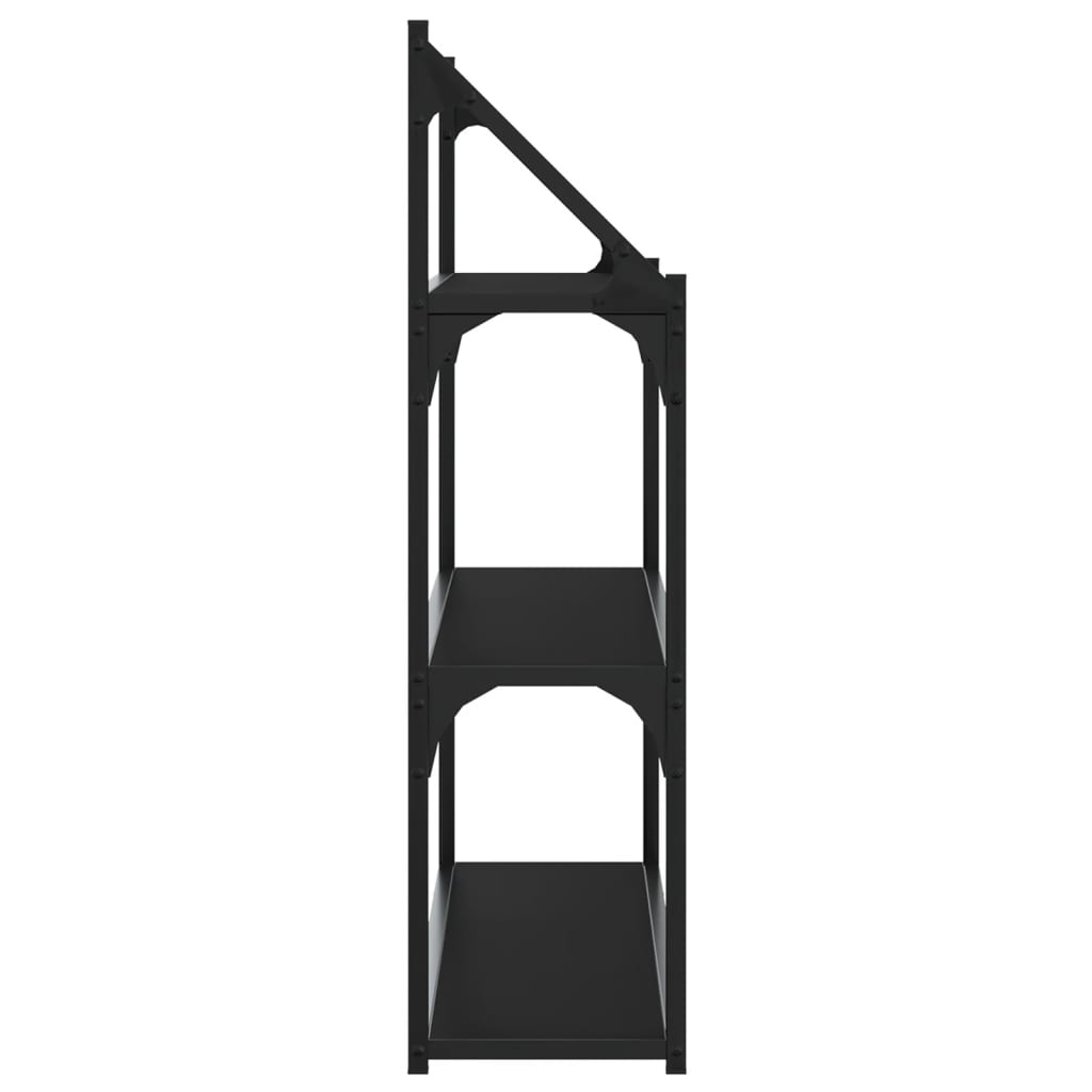 3-Tier Wall Shelf Black 80x21x78.5 cm Engineered Wood - OLBRIT