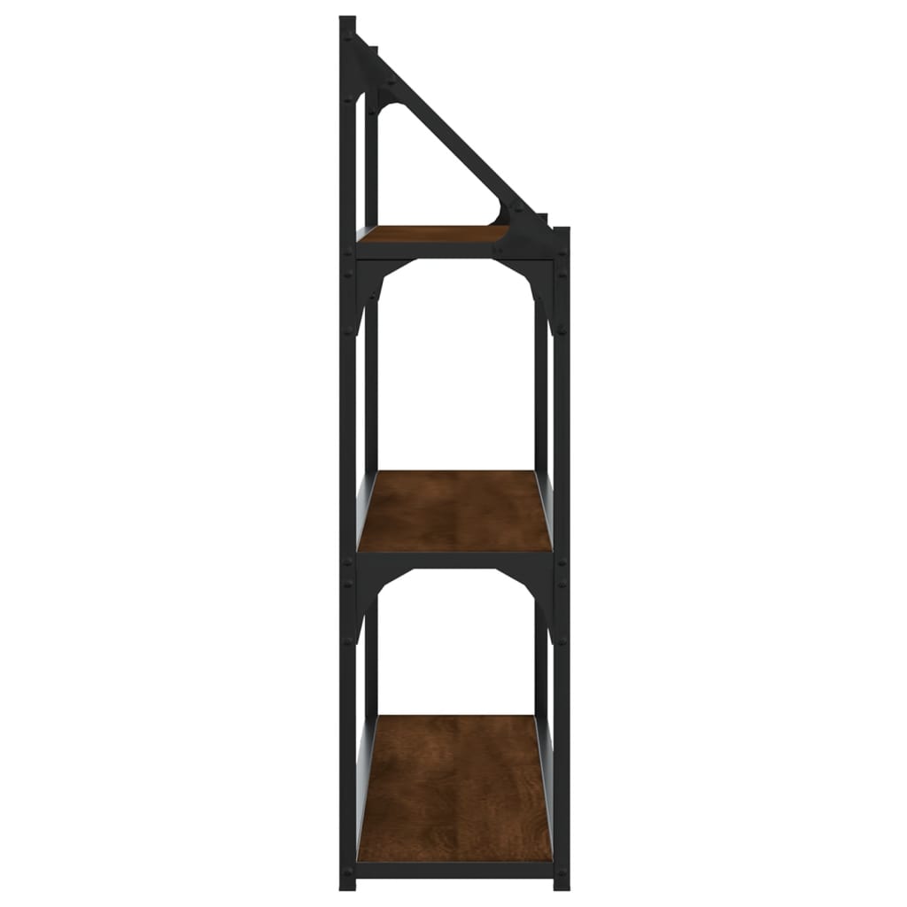 3-Tier Wall Shelf Brown Oak 80x21x78.5 cm Engineered Wood - OLBRIT