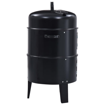 3-in-1 Charcoal Smoker BBQ Grill 40x80 cm - OLBRIT