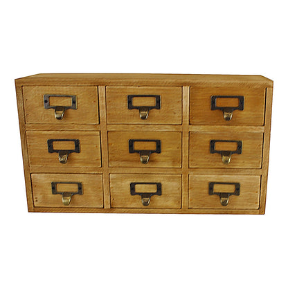 9 Drawer Triple Level Small Storage Unit Trinket Box - OLBRIT