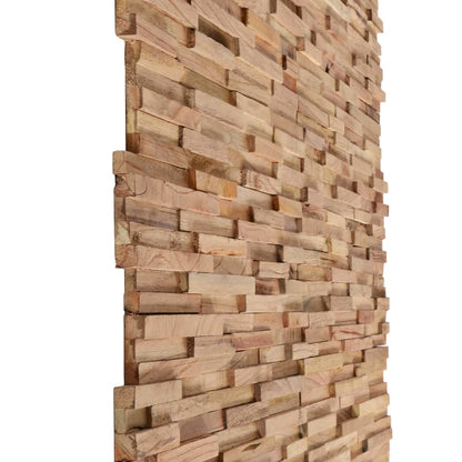 3D Wall Cladding Panels 10 pcs 1.08 m² Solid Teak Wood - OLBRIT