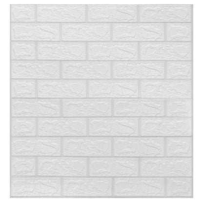 3D Wallpaper Bricks Self-adhesive 10 pcs White - OLBRIT