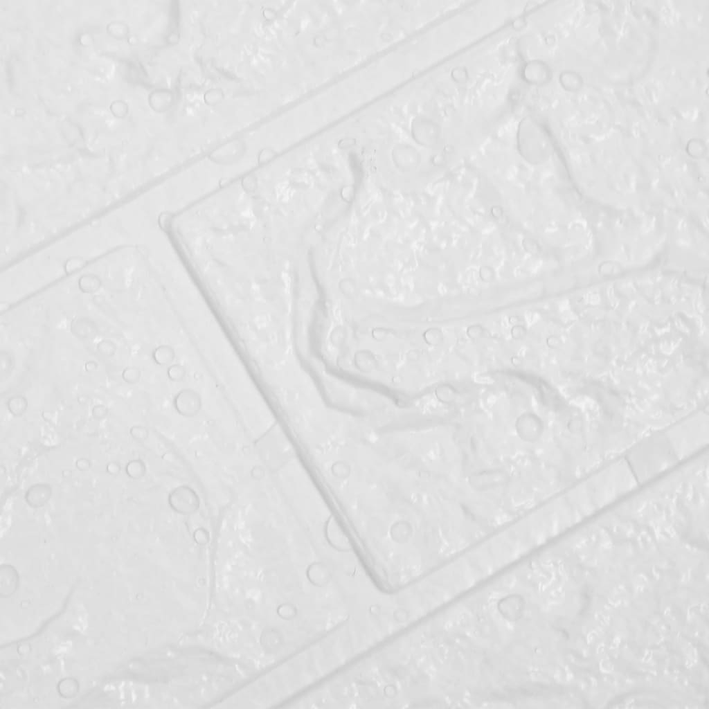 3D Wallpaper Bricks Self-adhesive 10 pcs White - OLBRIT