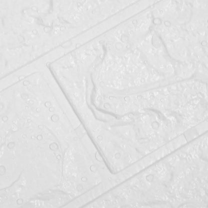 3D Wallpaper Bricks Self-adhesive 10 pcs White - OLBRIT