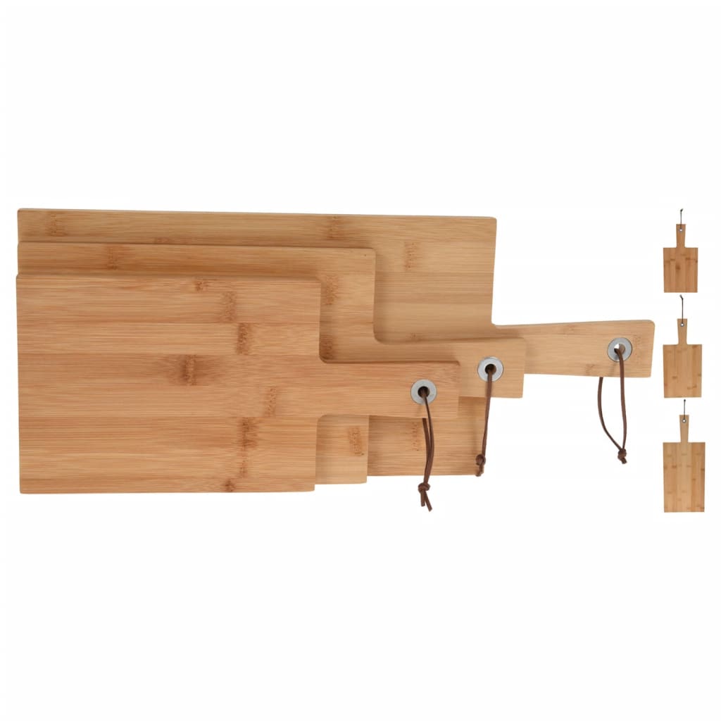 3 Piece Chopping Board Set Bamboo - OLBRIT