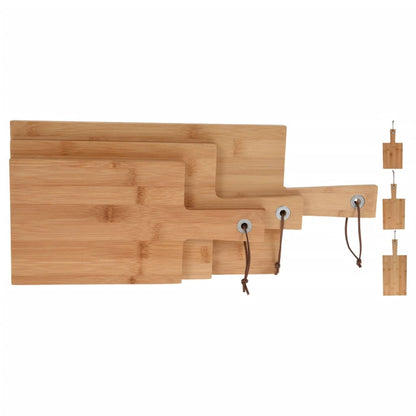 3 Piece Chopping Board Set Bamboo - OLBRIT
