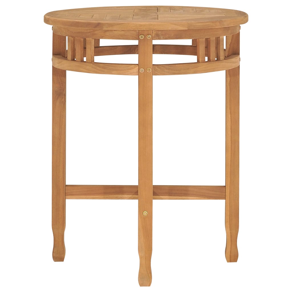 3 Piece Garden Dining Set Solid Teak Wood - OLBRIT