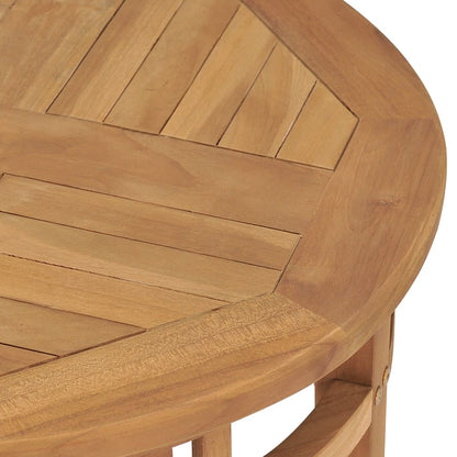 3 Piece Garden Dining Set Solid Teak Wood - OLBRIT
