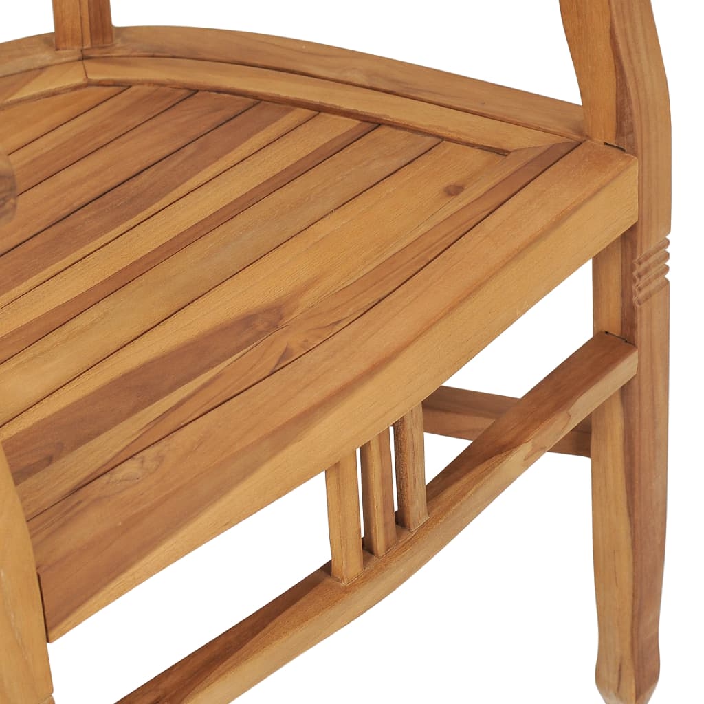 3 Piece Garden Dining Set Solid Teak Wood - OLBRIT