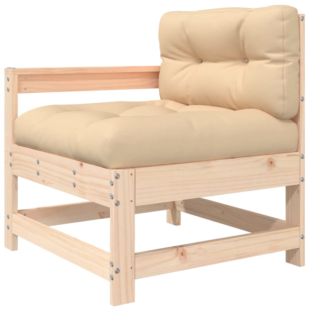 3 Piece Garden Lounge Set with Cushions Solid Wood - OLBRIT