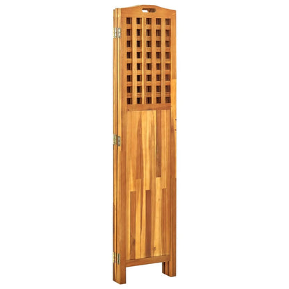 4-Panel Room Divider 161x2x170 cm Solid Acacia Wood - OLBRIT