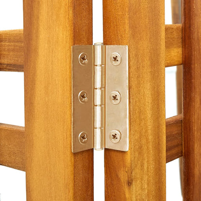 4-Panel Room Divider 161x2x170 cm Solid Acacia Wood - OLBRIT