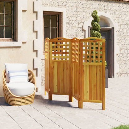 4-Panel Room Divider 162x2x115 cm Solid Wood Acacia - OLBRIT