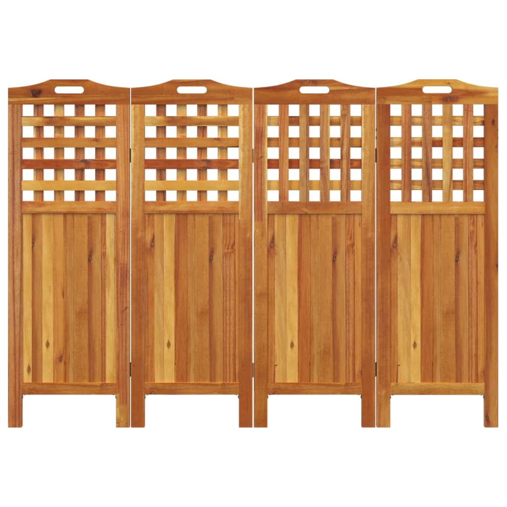4-Panel Room Divider 162x2x115 cm Solid Wood Acacia - OLBRIT