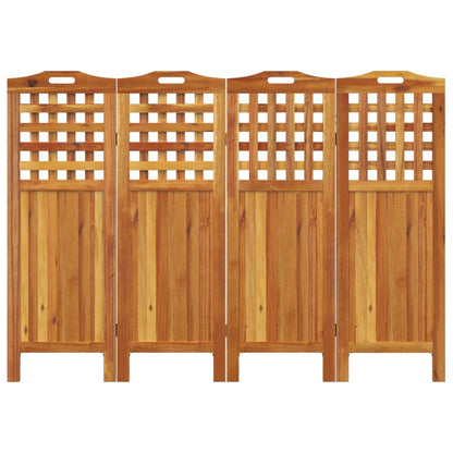 4-Panel Room Divider 162x2x115 cm Solid Wood Acacia - OLBRIT
