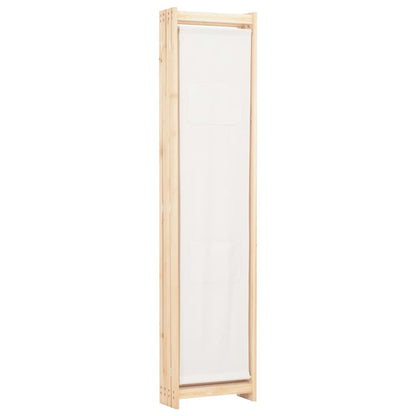4-Panel Room Divider Cream 160x170x4 cm Fabric - OLBRIT