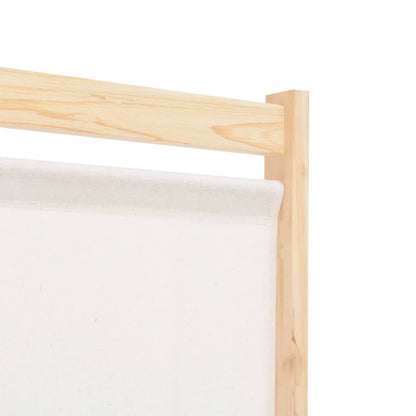 4-Panel Room Divider Cream 160x170x4 cm Fabric - OLBRIT