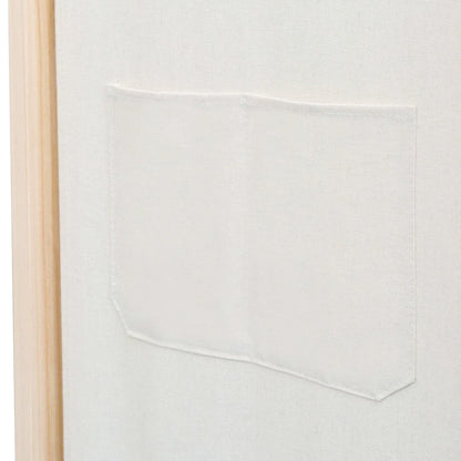 4-Panel Room Divider Cream 160x170x4 cm Fabric - OLBRIT