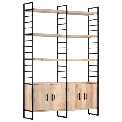 4-Tier Bookcase 124x30x180 cm Solid Mango Wood - OLBRIT
