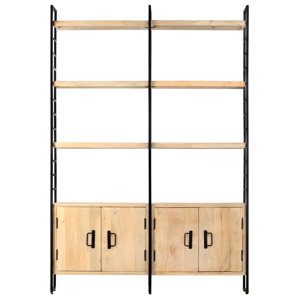4-Tier Bookcase 124x30x180 cm Solid Mango Wood - OLBRIT
