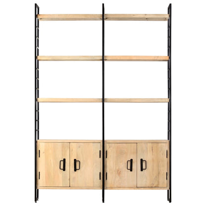 4-Tier Bookcase 124x30x180 cm Solid Mango Wood - OLBRIT
